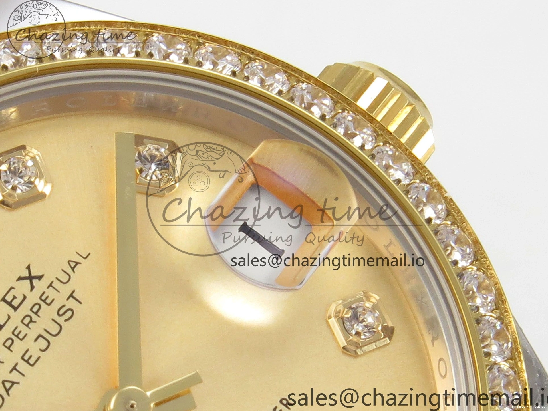 Good Copy Rolex Watches YG Diamonds Steel Bracelet 31 Jubilee THBF YG DateJust 1:1 Dial Edition Bezel SS 278383RBR 904L HZ Vibrant on Best 46 Diamonds Cal. 1220